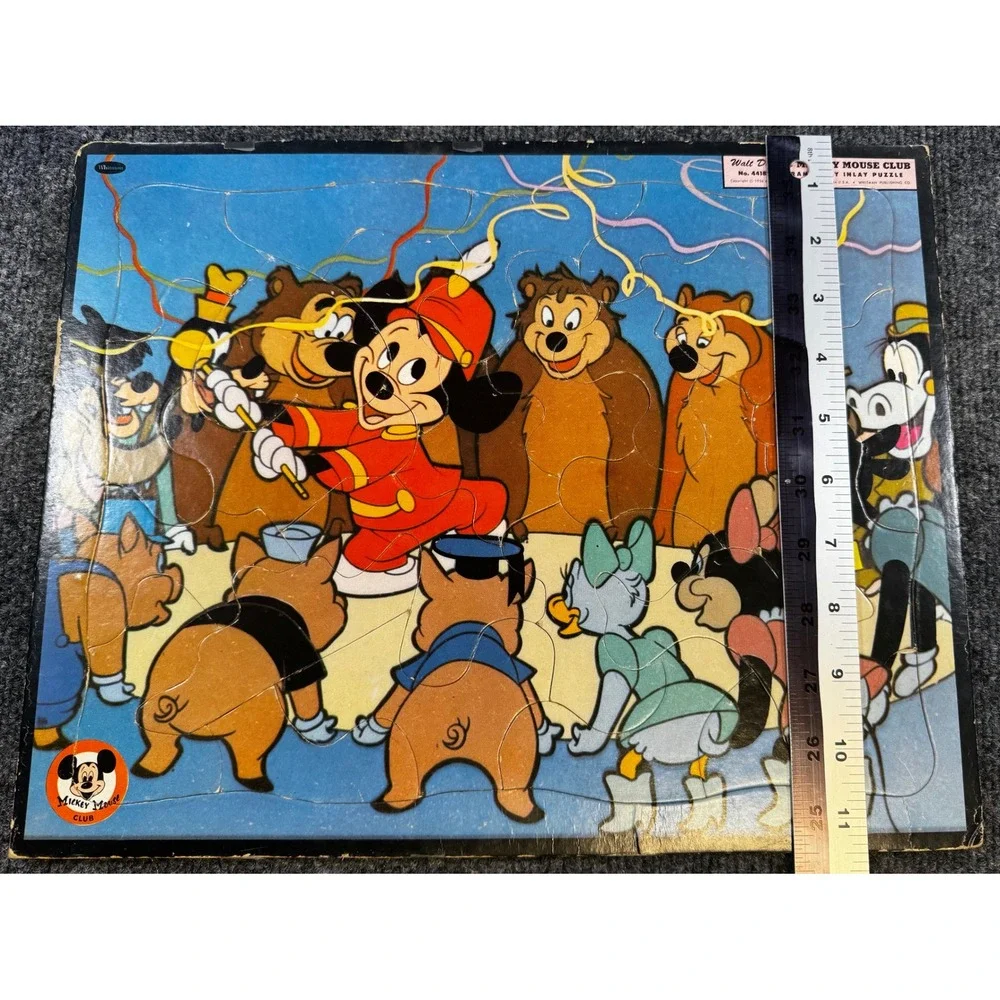 Vintage 1956 Walt Disney Mickey Mouse Club Whitman Frame Tray Puzzle‎ Disneyana